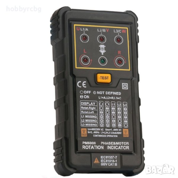 Тестер за фазова последователност и индикатор за въртене 120V-400VAC, снимка 1