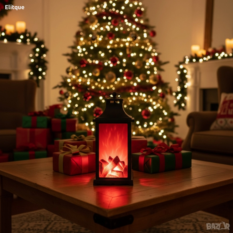 LED декоративен фенер с ефект на жив пламък, снимка 1