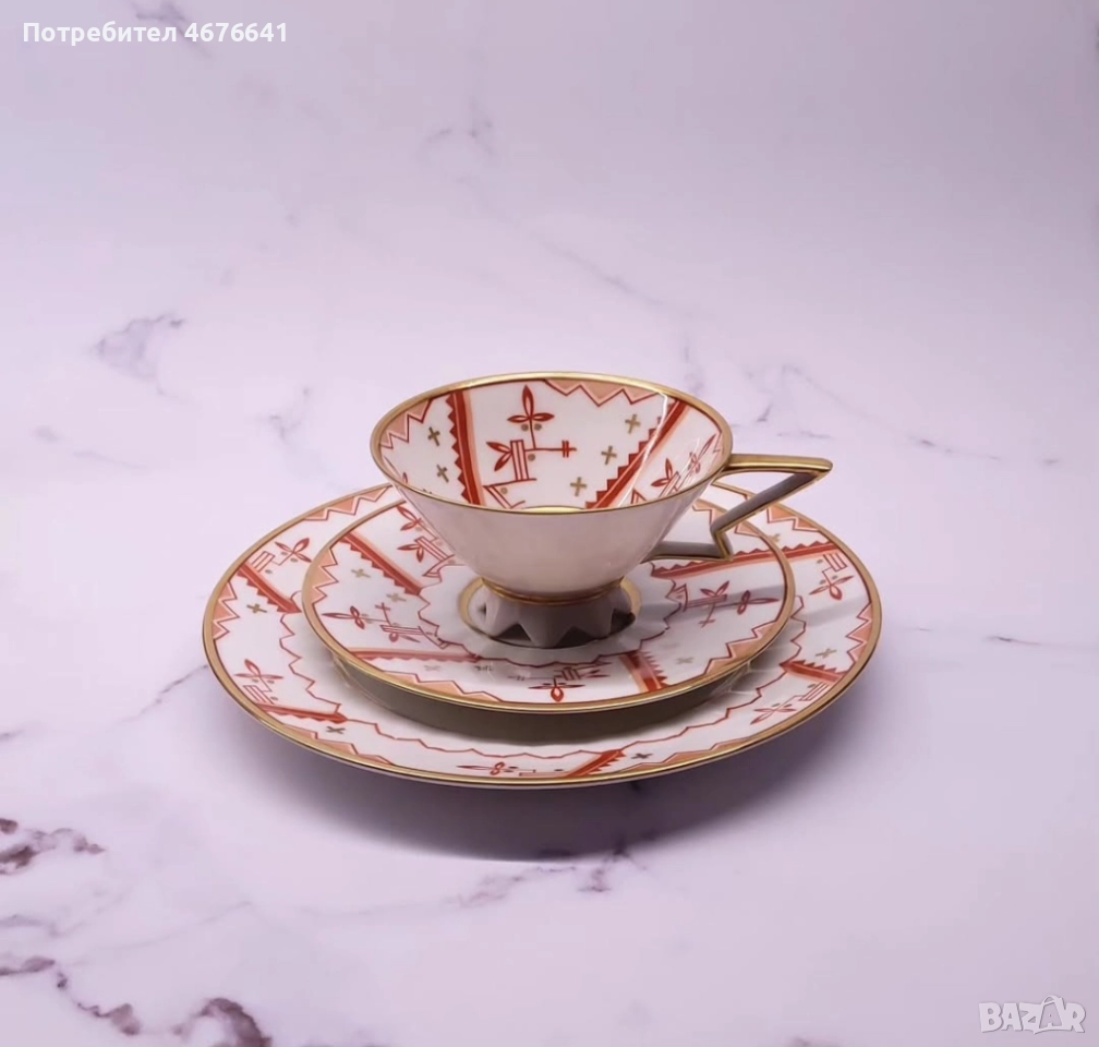 Троен порцеланов сет, снимка 1
