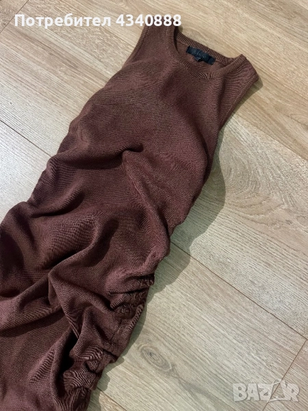 Кафява рокля по тялото, снимка 1