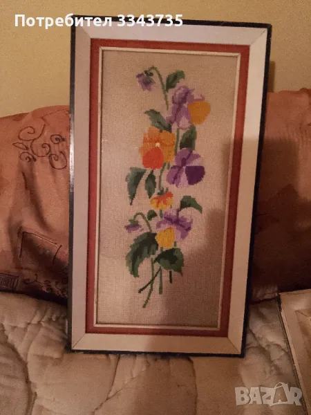 Стар гоблен 25х44., снимка 1