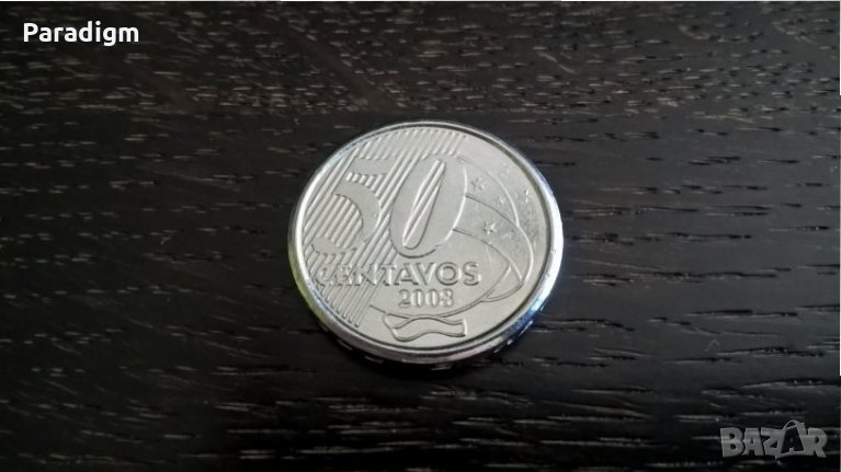Монета - Бразилия - 50 центавос | 2008г., снимка 1