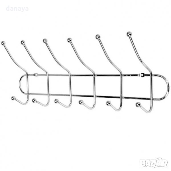 1540 Метална закачалка за стена 12 куки, снимка 1