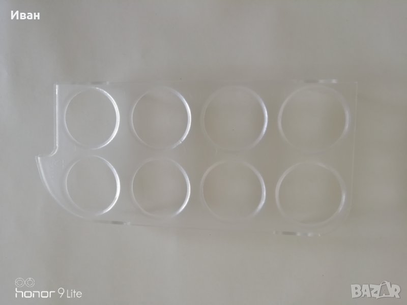 Поставка за яйца за хладилник, прозрачна, 218х10х24 мм, 8 яйца - само по телефон!, снимка 1