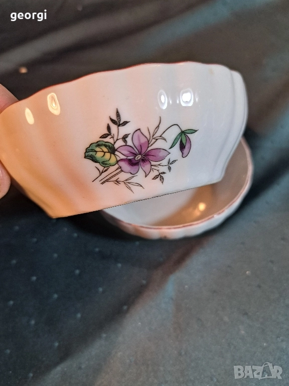 две български порцеланови купички 29/6, снимка 1