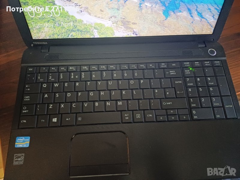 Лаптоп Toshiba, Core i3, 15.6", RAM 8GB, 256GB Samsung SSD, снимка 1