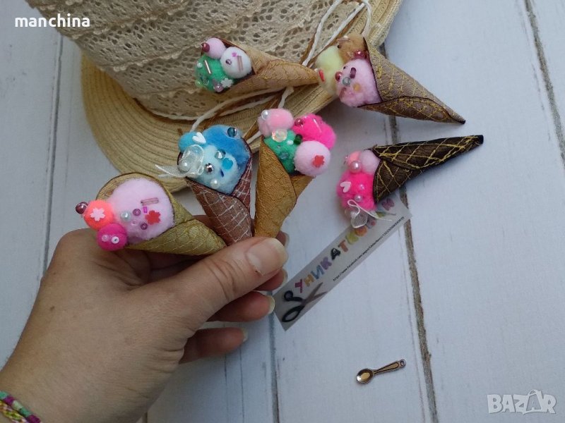 Брошка "Сладолед ", снимка 1