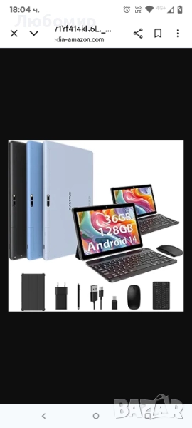 FASTWD Android 14 таблет 10-инчов таблет компютър 5G WiFi 36(12+24) GB RAM + 128GB ROM , снимка 1