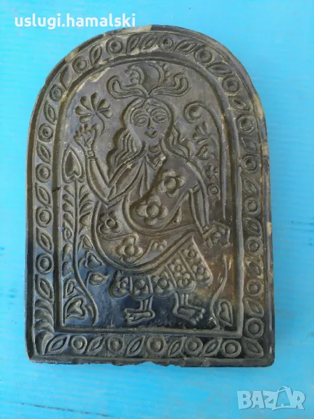 Стара икона/плочка/печат, снимка 1
