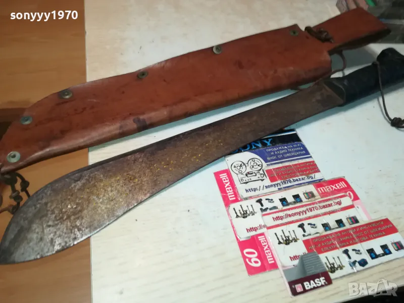 СТАР НОЖ-50СМ МАЧЕТЕ С КОЖЕНА НОЖНИЦА 1305251958LCHERY, снимка 1
