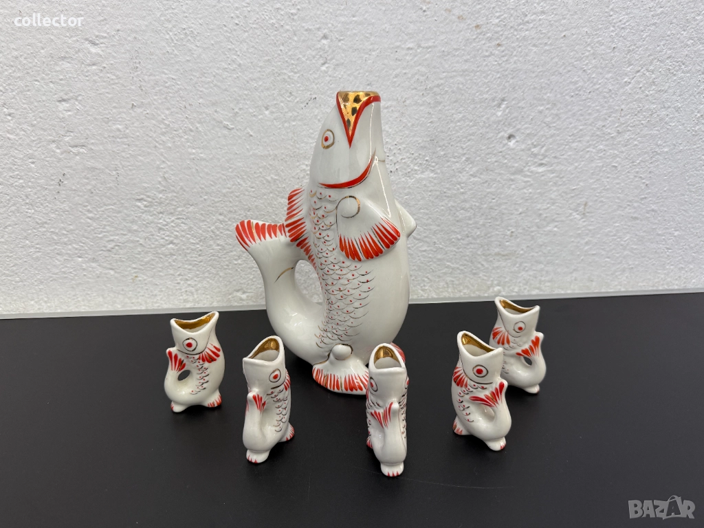 СОЦ порцеланов сервиз - "Семейство риби". №7715, снимка 1