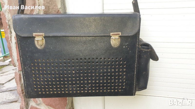 Стара апаратна чантичка от изкуствена кожа, снимка 1