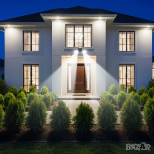 24W LED лампа с датчик за движение – 2000 lm и IP защита за всякакви условия, снимка 1