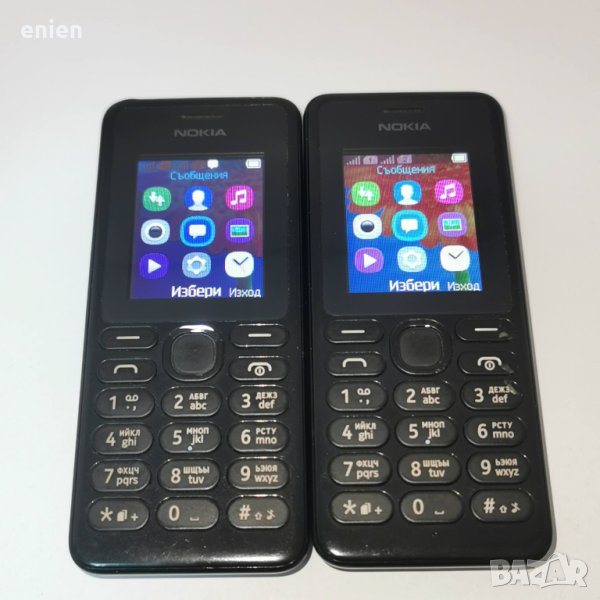 Nokia 108 Dual SIM, БГ меню, фенер, MicroSD слот + зарядно / черен, снимка 1