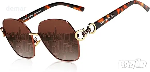 KINGSEVEN Поляризирани слънчеви очила за жени ретро елегантни с пеперуда UV400 защита K7898-A1, снимка 1