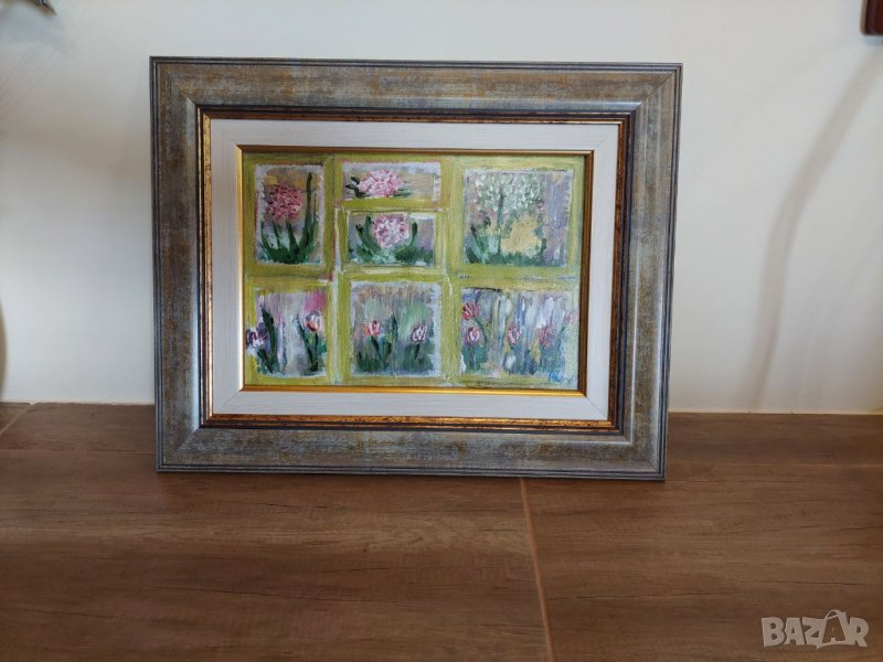 Картина рисувана на платно от художник с маслени бой, снимка 1