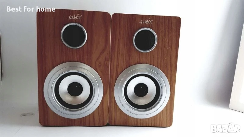 КОМПЛЕКТ BLUETOOTH ВИСОКОГОВОРИТЕЛИ -ДЪРВЕНИ, снимка 1