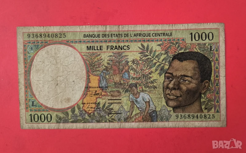 1000 франка 1993 Централна Африка Габон, снимка 1