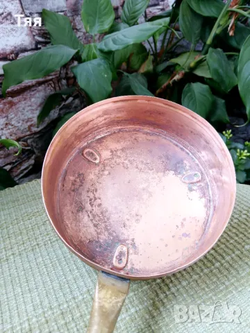 Винтидж медно тиганче за декорация , снимка 8 - Антикварни и старинни предмети - 50154850