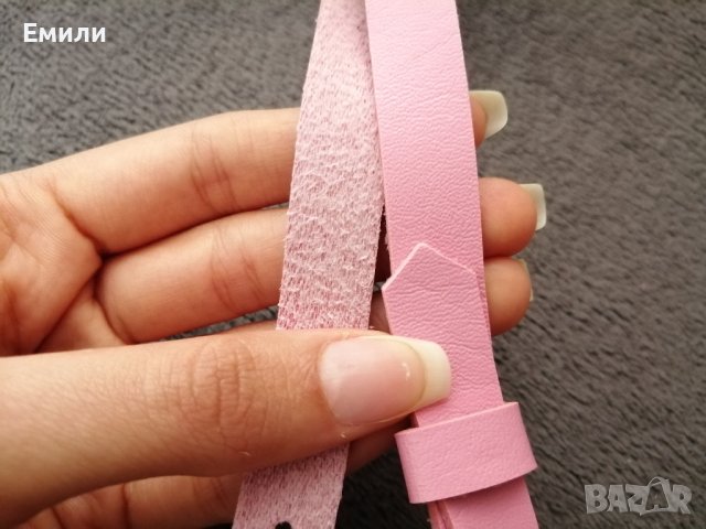 BDSM розов кожен харнес нашийник колан с панделки за тяло, снимка 14 - Колани - 42163609