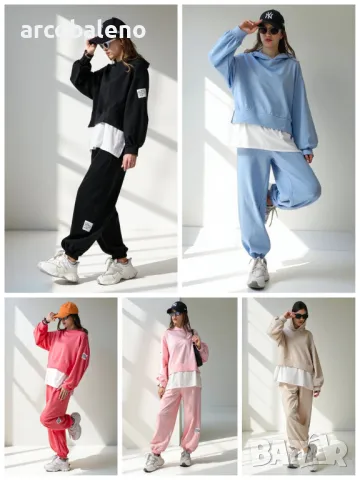 Дамски ежедневен комплект от две части, 5цвята 