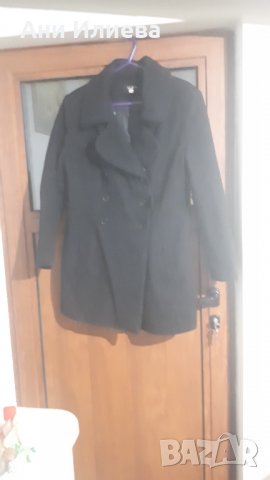 Дамско черно елегантно късо палто, снимка 3 - Палта, манта - 31132459