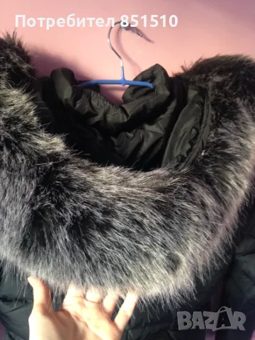  Дамско НОВО зимно яке с качулка от еко пух - XS/S, снимка 8 - Якета - 47498160