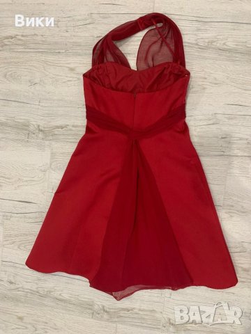 Червена рокля в размер S, снимка 15 - Рокли - 44357960