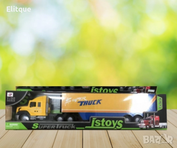 Голям камион, жълт, снимка 5 - Коли, камиони, мотори, писти - 52787060