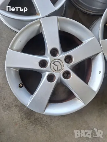 ОРИГИНАЛНИ АЛУМИНИЕВИ ДЖАНТИ ЗА МАЗДА  5Х114,3Х67-15цола, снимка 2 - Гуми и джанти - 49857961