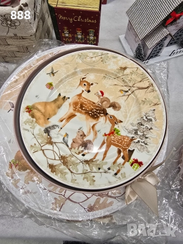 коледни чинии и чаши , снимка 3 - Чинии - 52575796