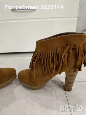Дамски боти велур - нови, снимка 3 - Дамски боти - 48227593