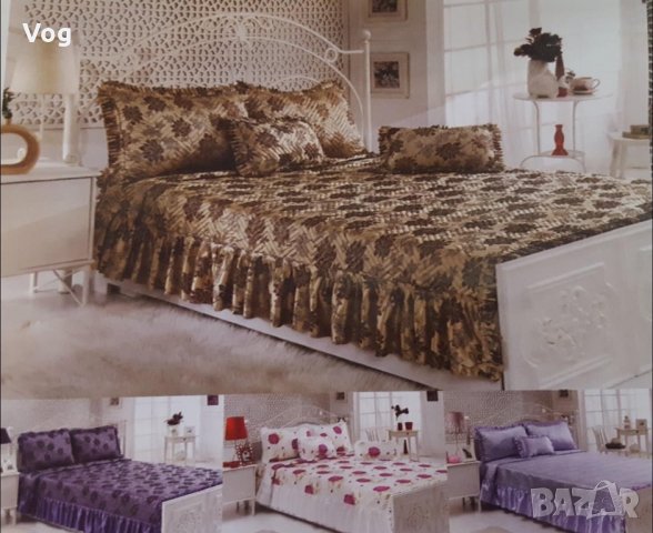 Кувертюри за спалня - 180 х 200 +2 броя декоративни калъфки, снимка 1 - Покривки за легло - 26154037
