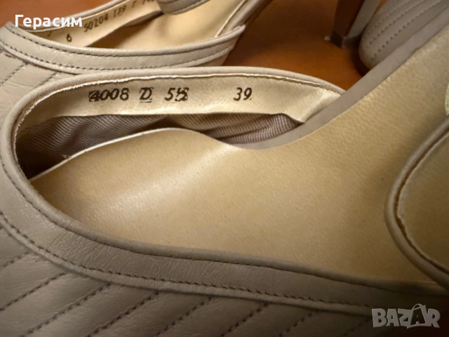 Чисто нови дамски италиански , английски кожени 38,39 ; 8 1/2 ;кожени чехли с лепка 38, снимка 18 - Дамски елегантни обувки - 49959499