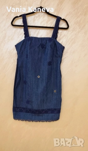 Дънкова рокля . Лека лятна материя на денима.