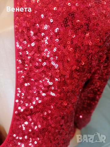 Страхотно боди   Н/М с  пайети , снимка 3 - Блузи с дълъг ръкав и пуловери - 38967057