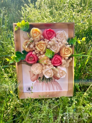 3Д ароматизиран букет в рамка, снимка 2 - Декорация за дома - 54239844