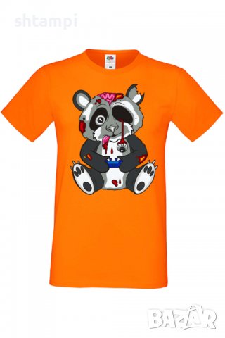 Мъжка тениска Panda Bear Zombi Gamer STAGE Изненада,Повод,Подарък,Празник, снимка 3 - Тениски - 37652880
