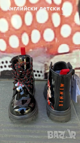 Английски детски боти-светещи  Мини Маус , снимка 7 - Детски боти и ботуши - 51851045