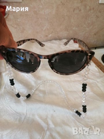 Ново бижу-колие държач за очила и маска - 3 в 1 ръчна изработка, снимка 5 - Слънчеви и диоптрични очила - 34092028