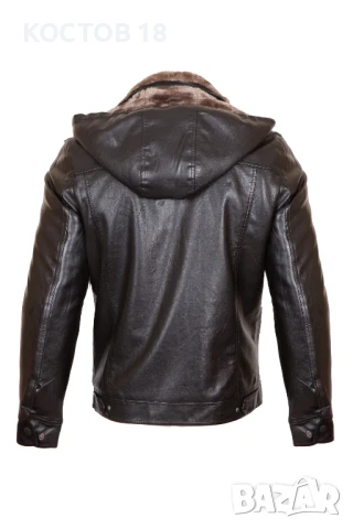 Мъжко зимно кожено яке – 3450, снимка 3 - Якета - 51386527