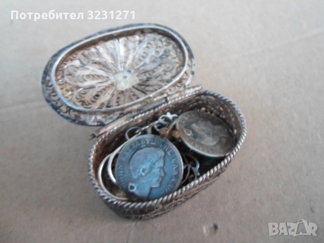 ЛОТ сребърни старинни етнограски накити,обеци,кутийка, снимка 7 - Антикварни и старинни предмети - 35028565