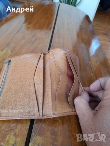 Стар кожен портфейл,портмоне #6, снимка 6 - Антикварни и старинни предмети - 33854012