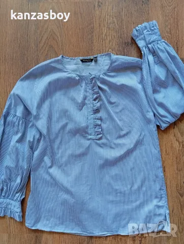 MASSIMO DUTTI  blue striped shirt - дамска риза р-р 38 / М, снимка 7 - Ризи - 55849665