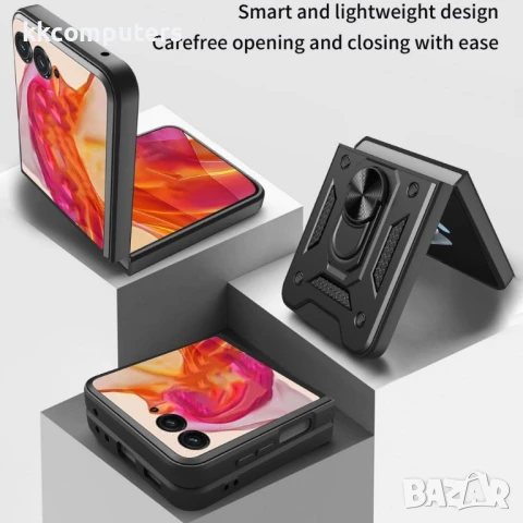 Motorola Razr 60 Slide Camera Lid /PC + TPU Удароустойчив Ring Holder Калъф и Протектор