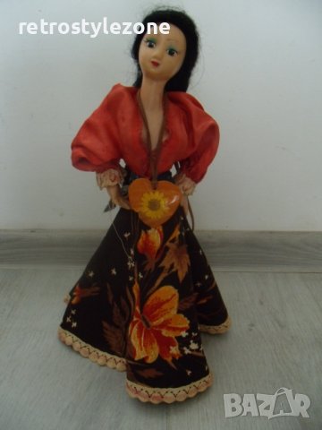 № 7165 стара кукла  - височина 32 см   - синтетика , текстил, снимка 5 - Други ценни предмети - 42421819