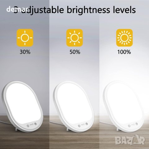 Лампа за дневна светлина Lobertingu с 3 нива на яркост, 10000 лукса, снимка 2 - Настолни лампи - 42158720