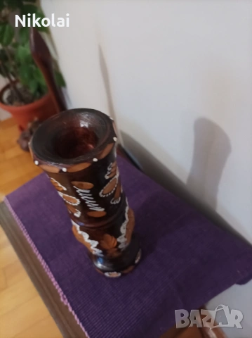 Дървена ваза, снимка 7 - Вази - 53223712