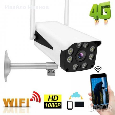  3G/4G SIM Card Security Camera -2MP,IR, ONVIF,128GB SD slot, снимка 2 - IP камери - 30332602