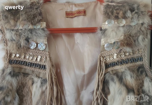 елек с естествен косъм, снимка 3 - Жилетки - 40095473